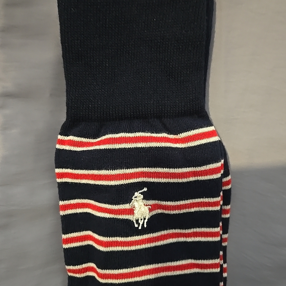 Polo Ralph Lauren Navy Blue Bear Dress Socks,new - Picture 4 of 6
